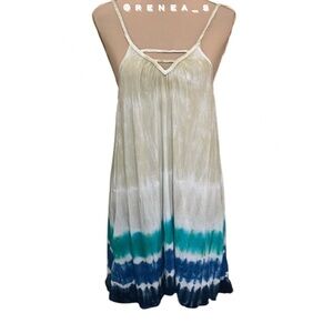 Earthbound Trading Co. Small Watercolor Made in India Dress Pockets Like New